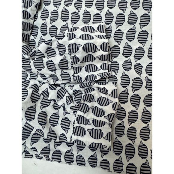 Hedgehog Twee Print Button Down Shirt 100% Cotton Sonoma - Size Large Women - Picture 4 of 9
